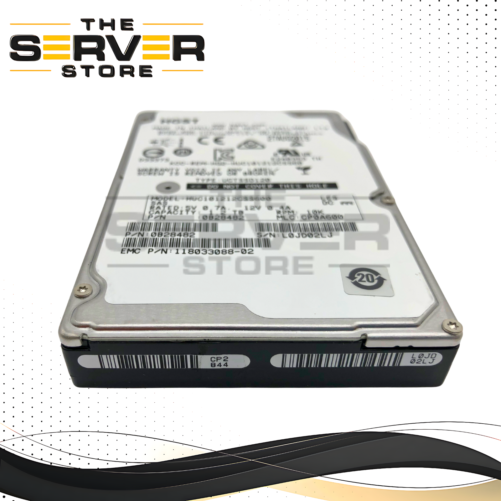 EMC HGST 1.2TB 10K 6Gb/s SAS 2.5 SFF Enterprise HDD HUC101212CSS600 118033088-02