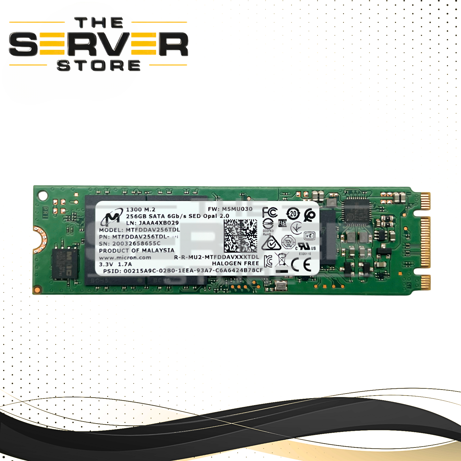 (80-71% Health) Micron 256GB SATA 6G 2280 M.2 SED SSD 1300 Series MTFDDAV256TDL
