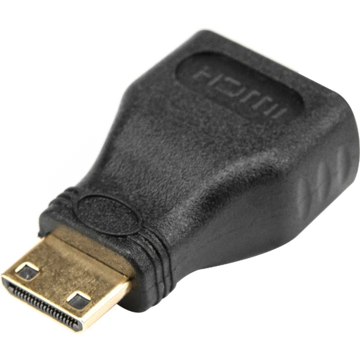Rocstor Premium HDMI to HDMI Mini Adapter - F/M - 1 Pack - 1 x HDMI Female Digital Audio/Video - 1 x Mini Type C HDMI Male Digital Audio/Video - Gold Connector - Black - Adapter
