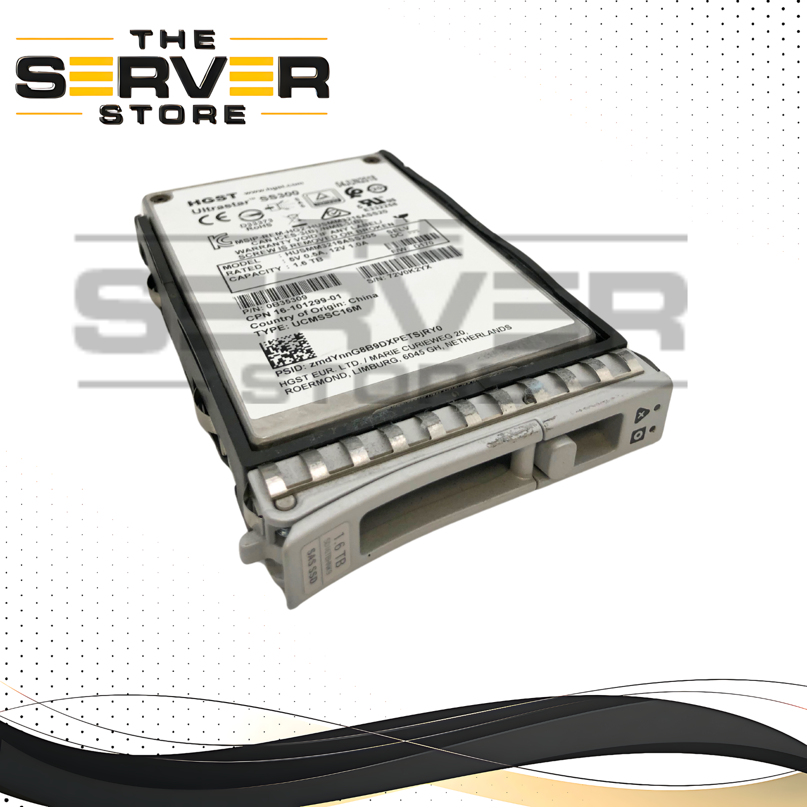 HGST Ultrastar SS300 1.6TB SAS 12G WI SSD 2.5" W/ Tray 0B35309 HUSMM3216ASS205