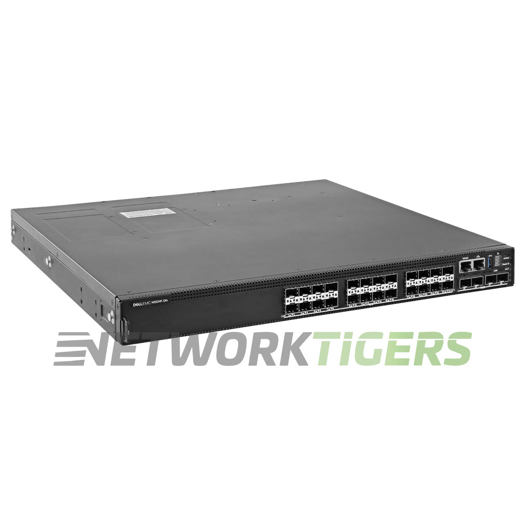Dell N3224F-ON EMC 24x 1GB SFP 4x 10GB SFP+ 2x 100GB QSFP28 F-B Air OS6 Switch