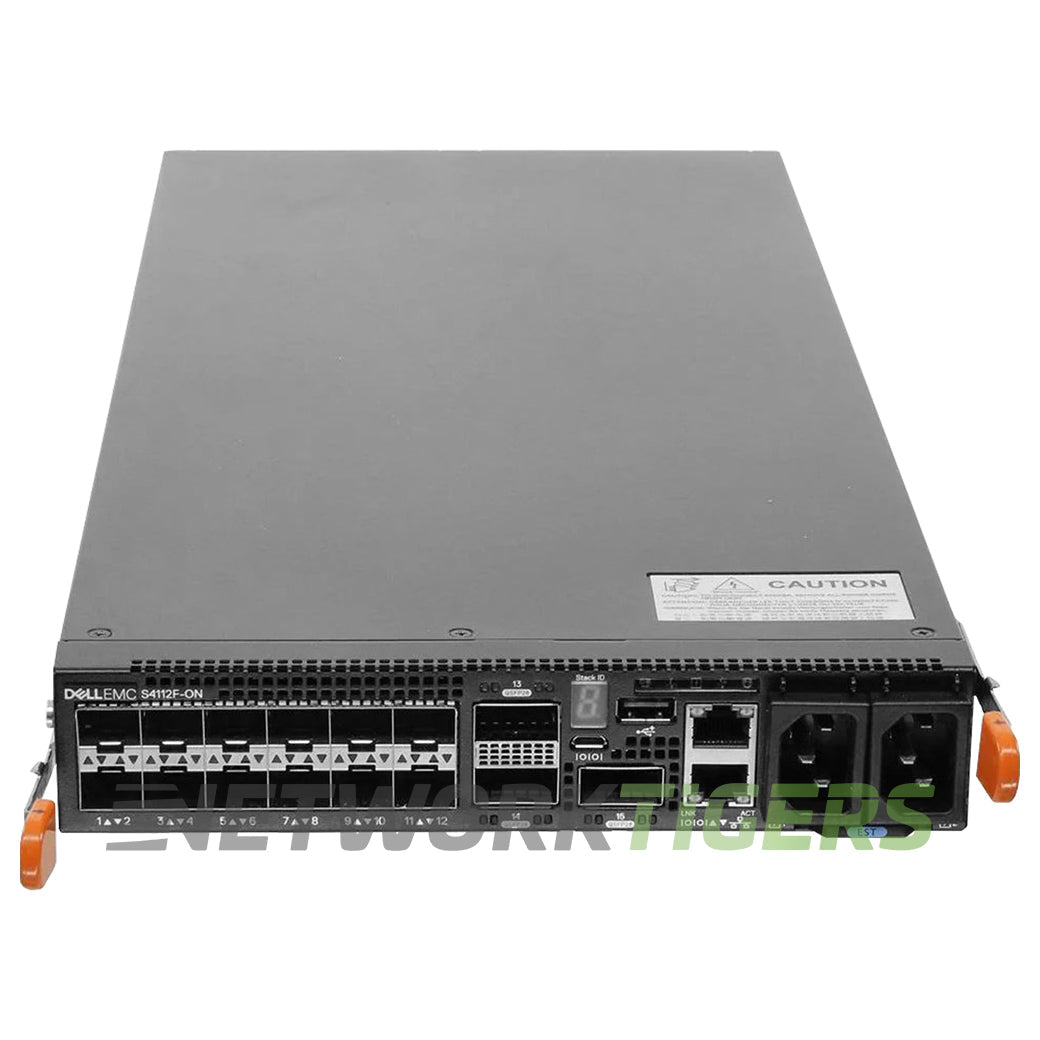 NEW Dell S4112F-ON 12x 10GB SFP+ 3x 100GB QSFP28 F-B Air No OS10 Switch