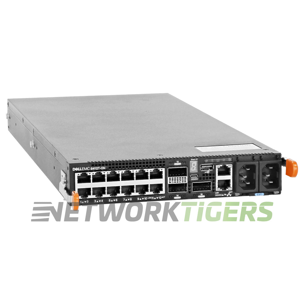 Dell S4112T-ON 12x 10GB Copper 3x 100GB QSFP28 F-B Airflow AC OS10 Switch