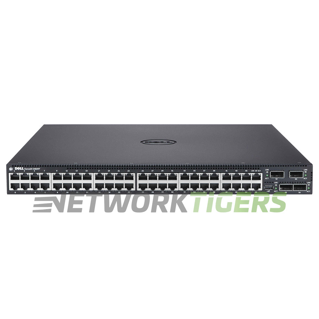 Dell S4820T 48x 10GB Copper 4x 40GB QSFP+ Front-to-Back Airflow Switch