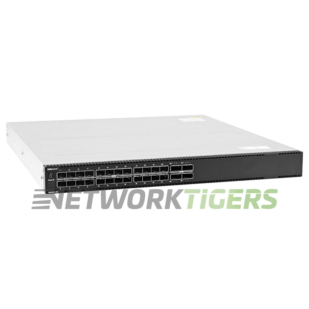 NEW Dell S5224F-ON 24x 25GB SFP28 4x 100GB QSFP28 Front-to-Back Air OS10 Switch