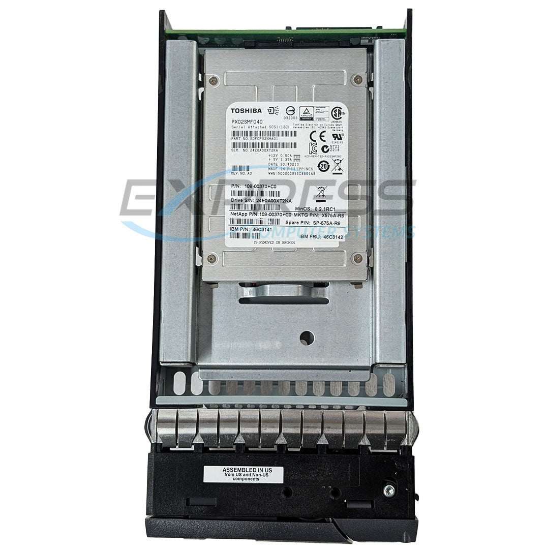 Netapp 3.5" 400GB SAS 6Gbps SSD (108-00370) w/ 3.5" Hyb Car | X575A-R6