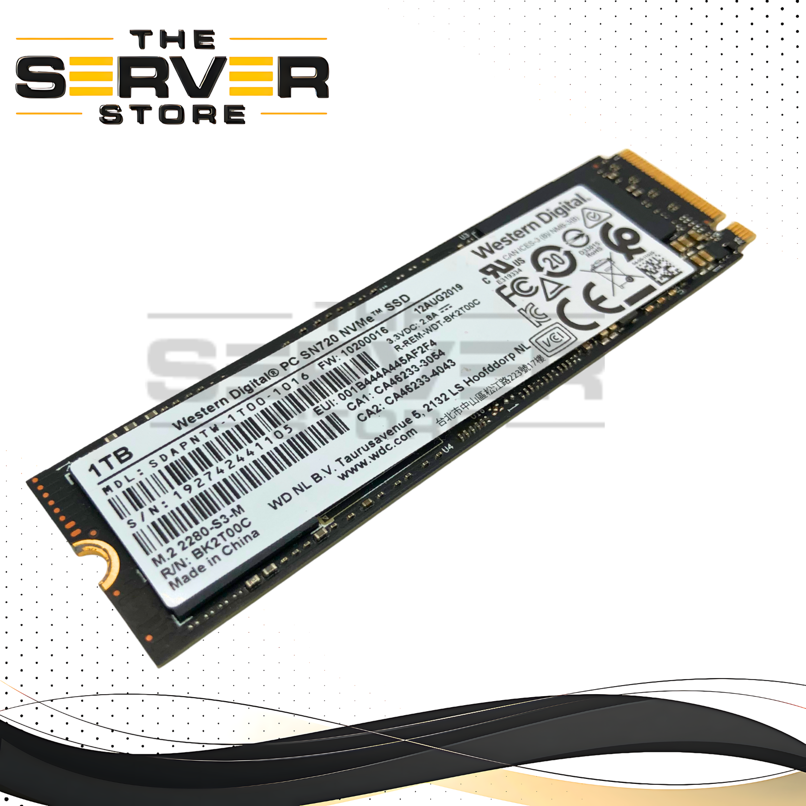 WD 1TB NVMe 2280 M.2 PCIe G3 x4 SSD Western Digital SN720 BK2T00C SDAPNTW-1T00