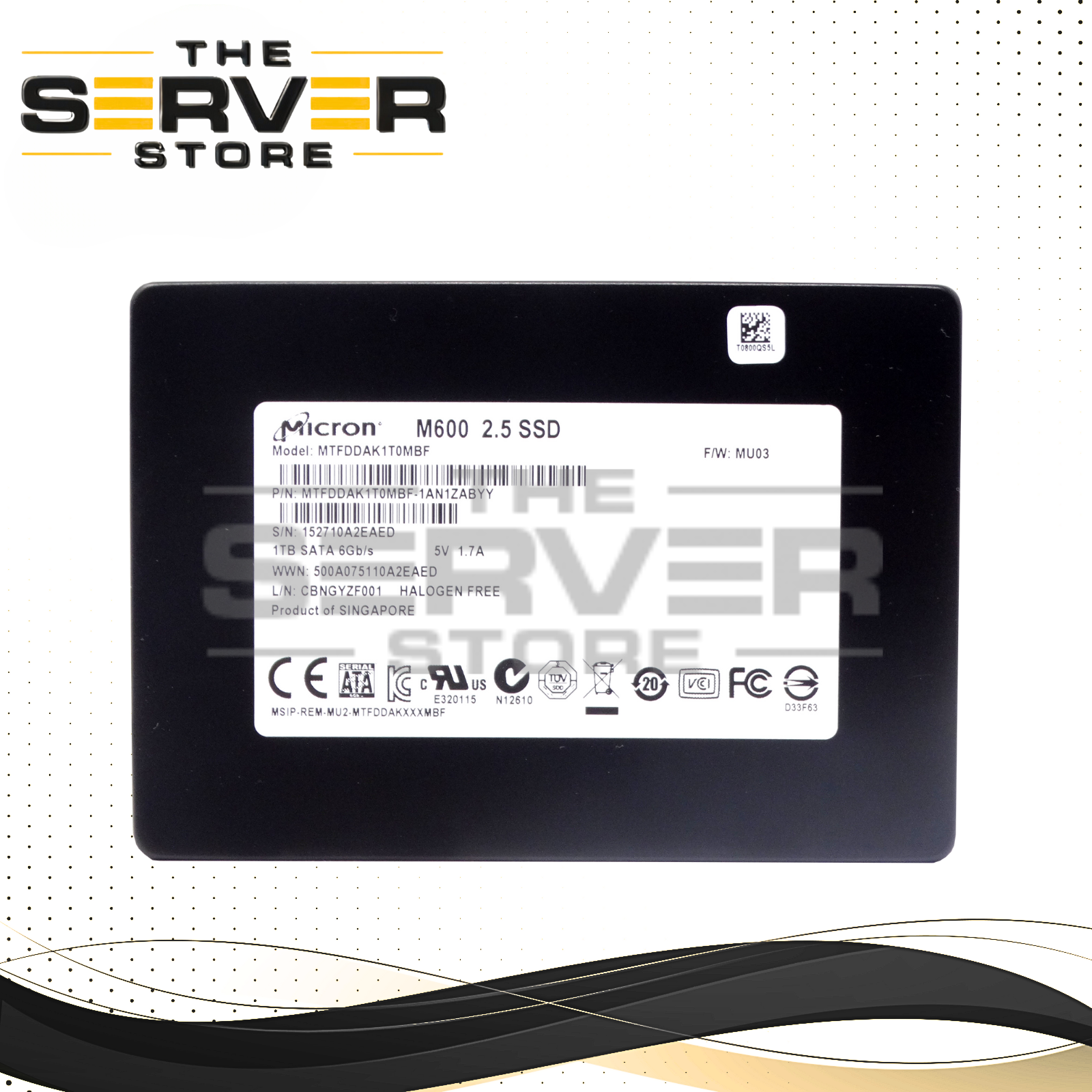 Micron 1TB SATA 6G SFF 2.5" SSD M600 MTFDDAK1T0MBF-1AN12ABYY MTFDDAK1T0MBF