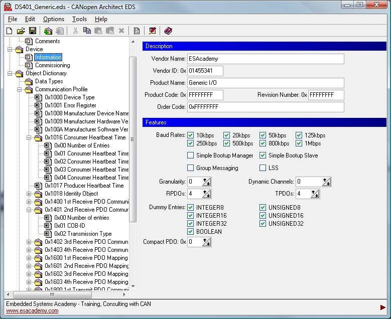 CANopen Architect Professional