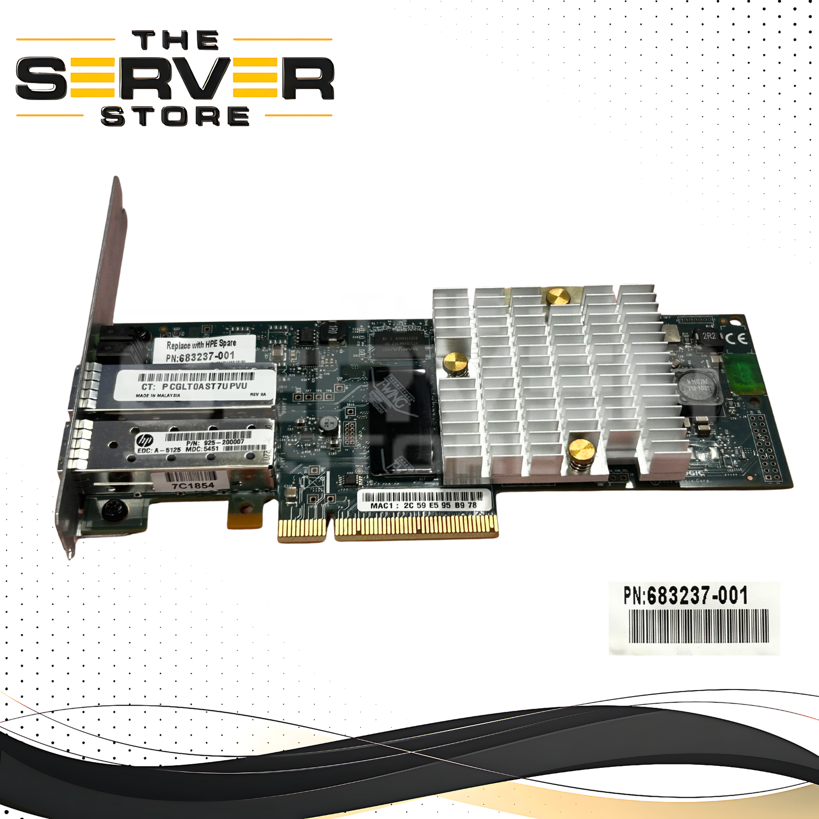 HPE 3PAR QR487A 10Gb 2-Port CNA iSCSI FCoE Network Adapter 683237-001