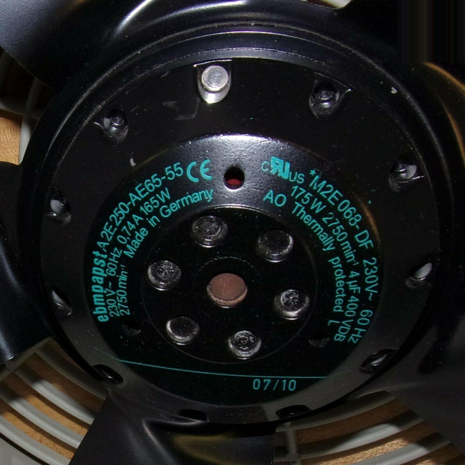 ebmPAPST 230V 165W 2750RPM AC Axial Fan w/ Enclosure A2E250-AE65-55 (M2E068-DF)-FoxTI