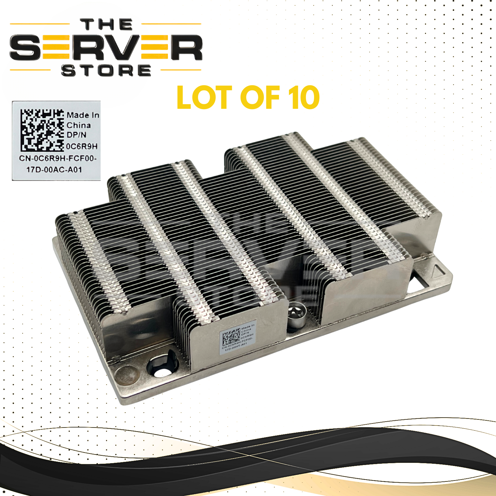 (LOT OF 10) Dell High Performance CPU Heatsink PowerEdge R740 R740xd R640 0C6R9H C6R9H