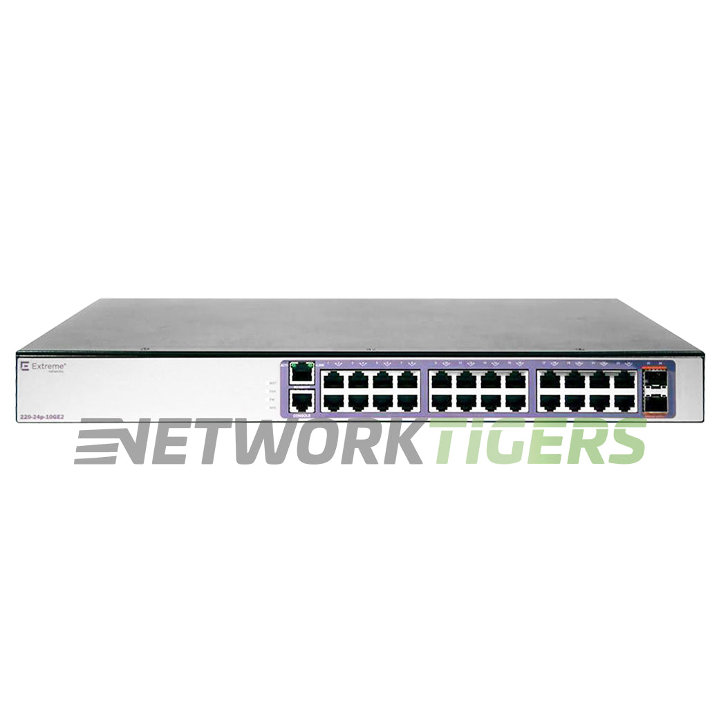 Extreme 16563 220-24p-10GE2 24x 1GB PoE+ RJ45 2x 10GB SFP+ Switch