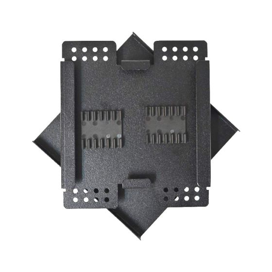 12 Position Mini Splice Tray 4"L x 4"W x 0.41"H Black