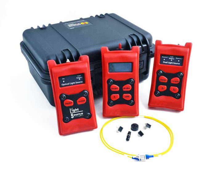 Test Set Kit with Handheld Power Meter, 850/1300 & 1310/1550nm Light Source