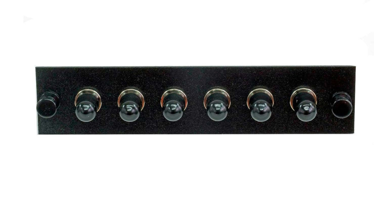 Adapter Plate 6-Pack FC Multimode Loaded Black