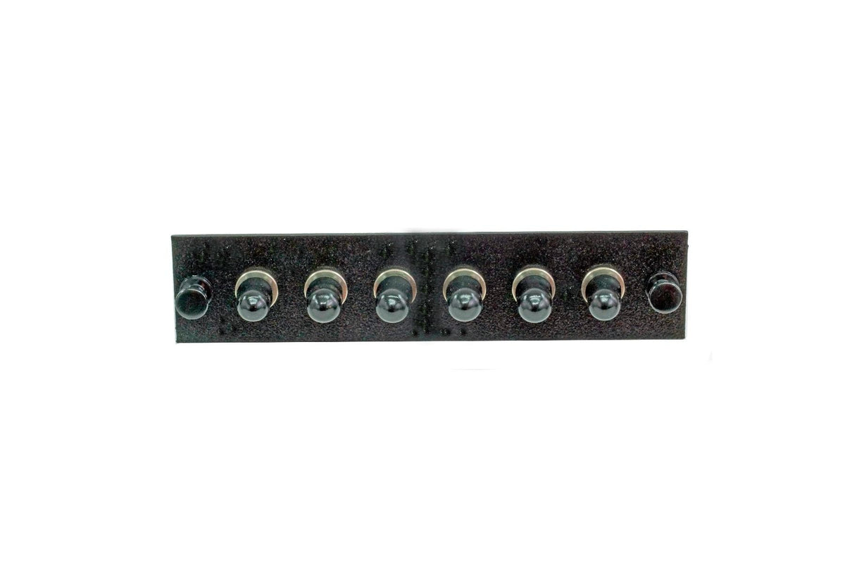 Adapter Plate 6-Pack FC Singlemode Loaded Black