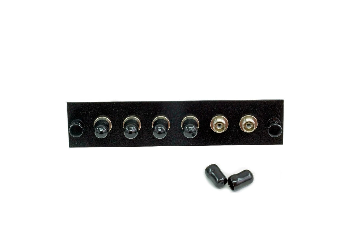 Adapter Plate 6-Pack FC Singlemode Loaded Black