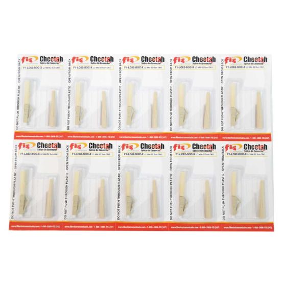 Splice-On Connector Cheetah LC Multimode 62.5um OM1 900um Beige 10 Pack