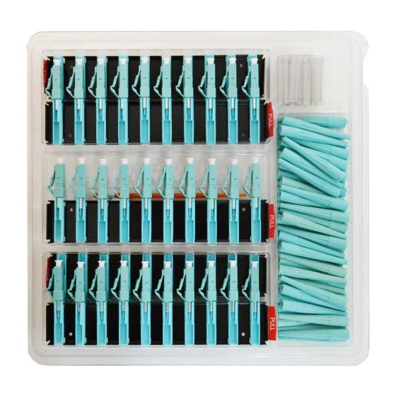 Splice-On Connector Cheetah LC MM 50um OM4 SOC 900um Aqua - 50pk Clamshell