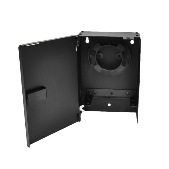 Wall Mount Patch Panel Mini Holds (2) Adapter Plates Unloaded Black