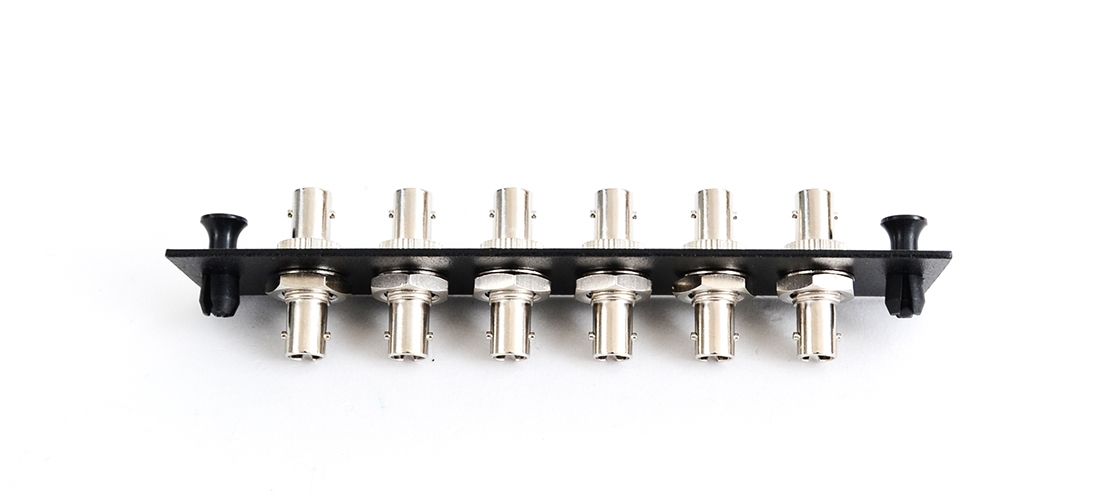 Adapter Plate 6-Pack ST Multimode Loaded Black