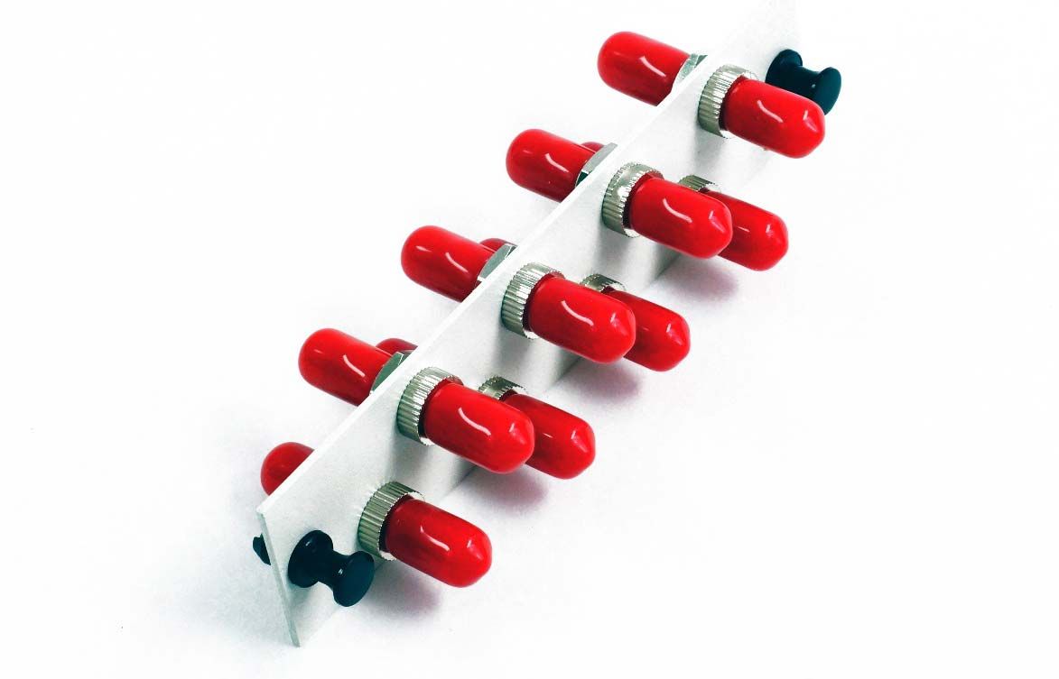 Adapter Plate 8-Pack ST Multimode Loaded Off White