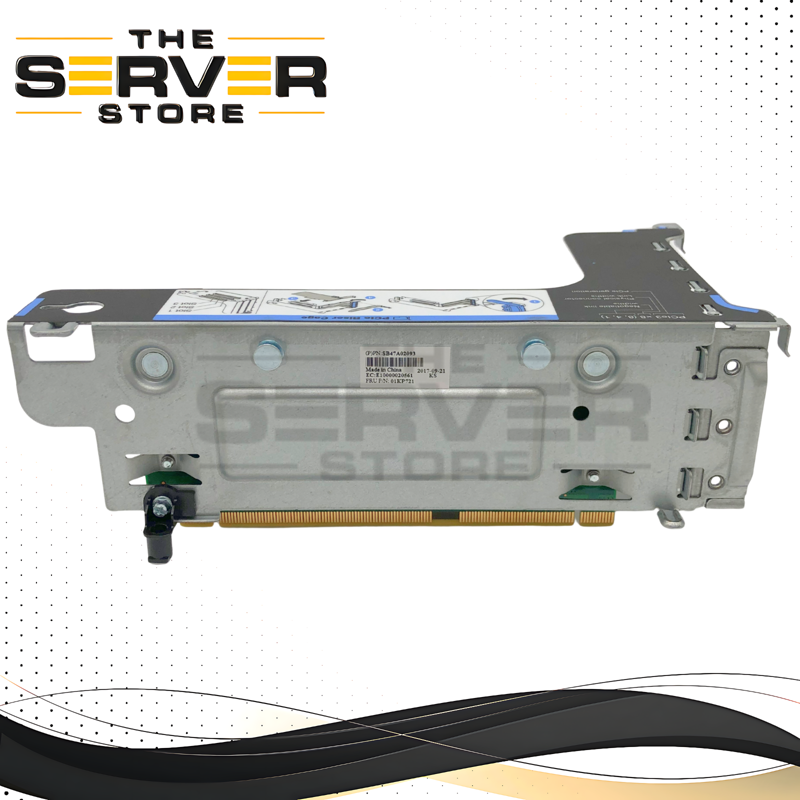 Lenovo ThinkSystem SR550 / SR650 2x PCIe3 x16 2U Riser 2 Card, With Metal Cage. P/N: 1GV295.