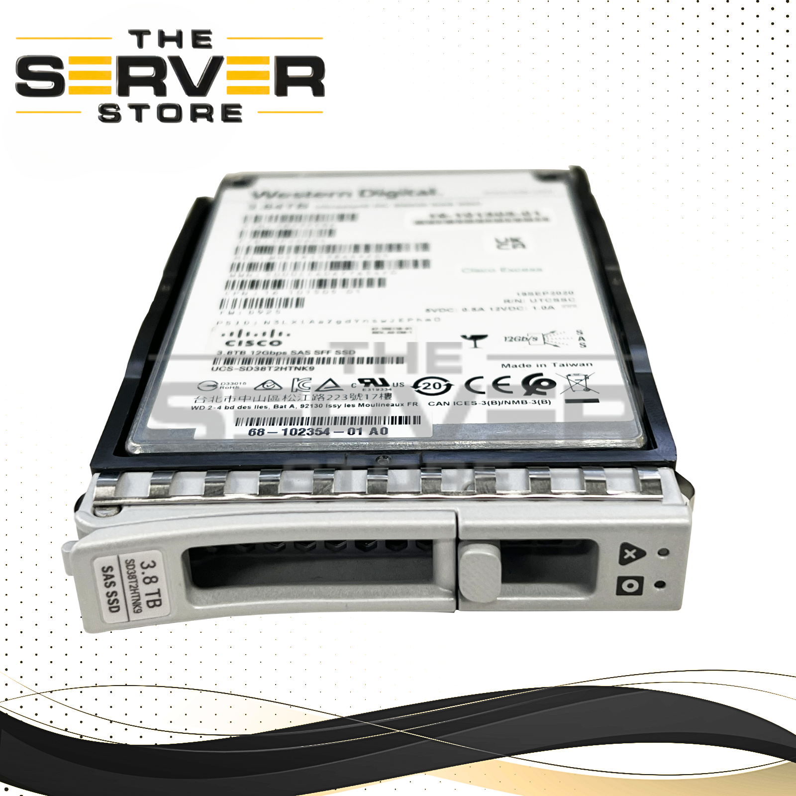 Cisco 3.84TB SAS 12G SFF 2.5" SSD WUSTR1538ASS205 0P40604 UCS-SD38T2HTNK9