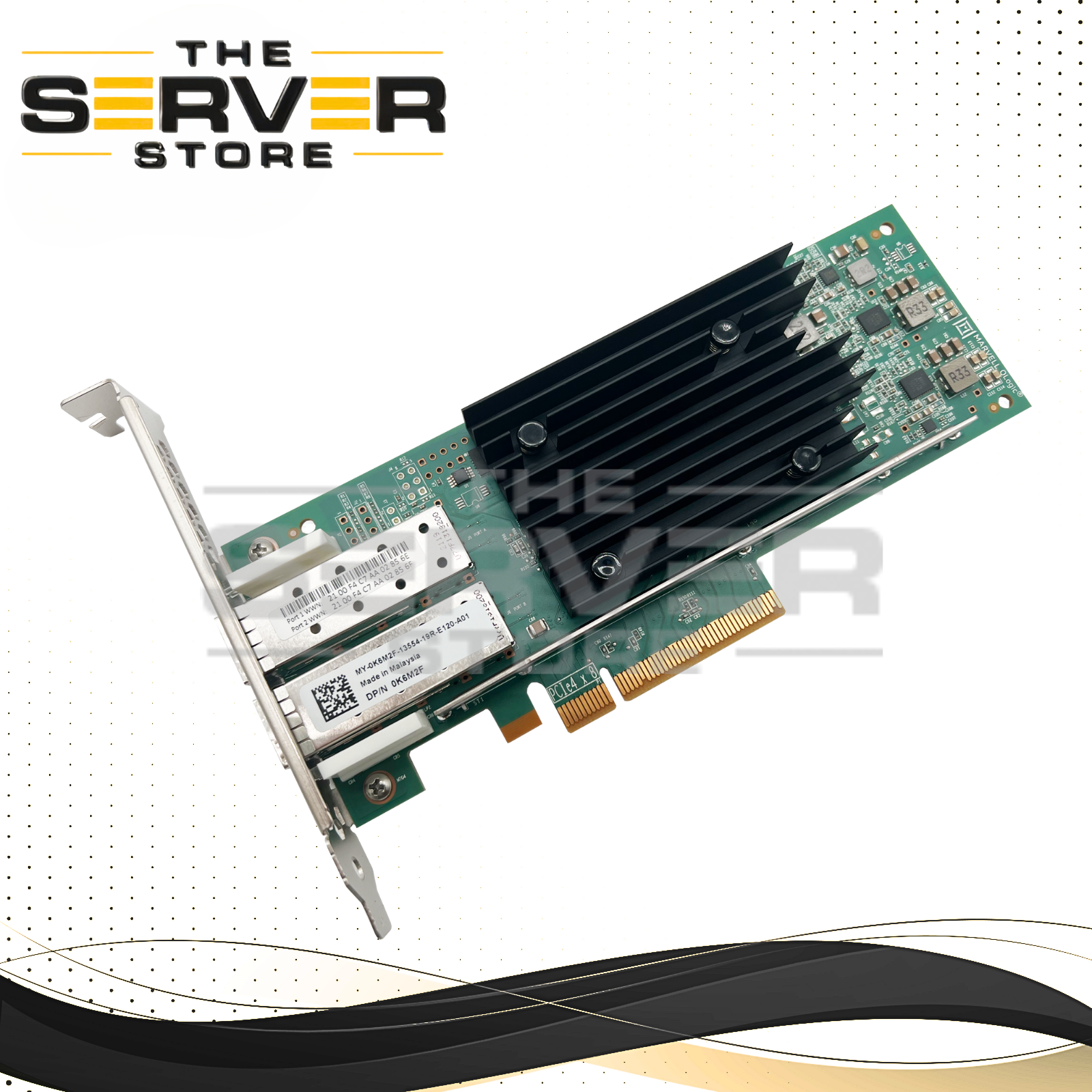Dell QLogic QLE2772 32GB Dual Port FC SFP+ Pcie 4.0 HBA 0K6M2F K6M2F (High Profile)