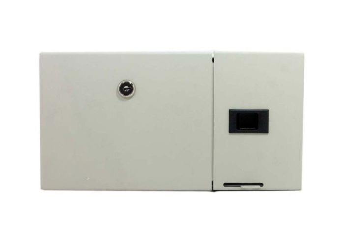 Wall Mount Patch Panel Holds (2) Adapter Plates Unloaded Off White