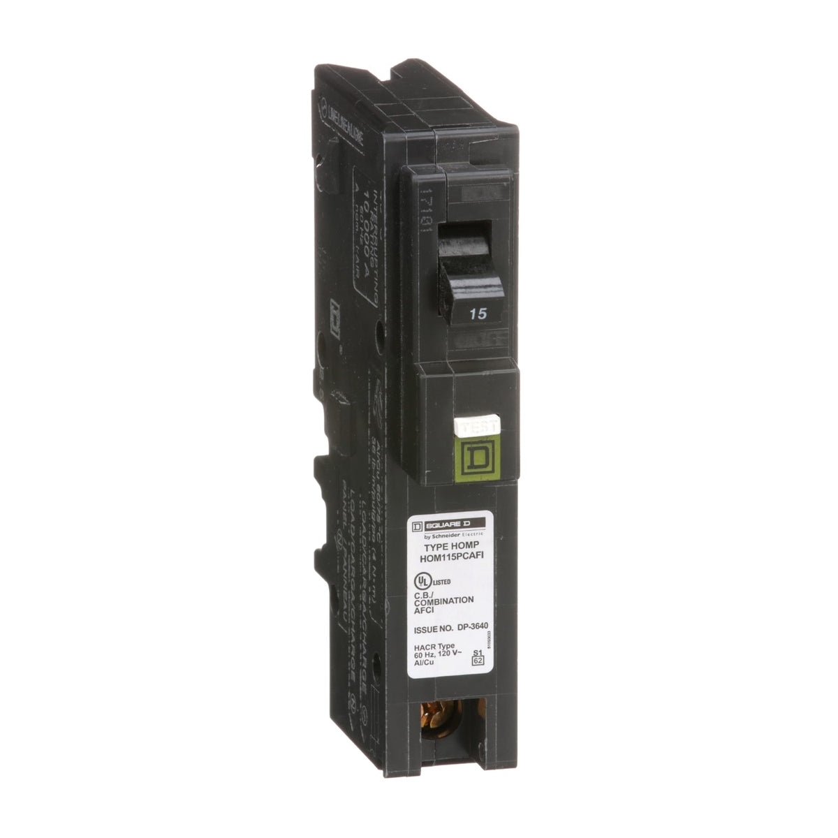 HOM115PCAFIC | Square D Homeline 15A 1-Pole Plug-On Neutral CAFCI Circuit Breaker