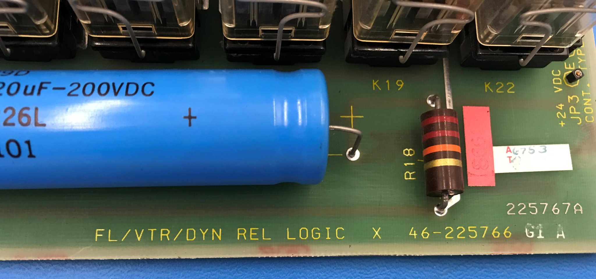 FL/VTR/DYN REL LOGIC X (46-225766 G1 A) GE Advantx