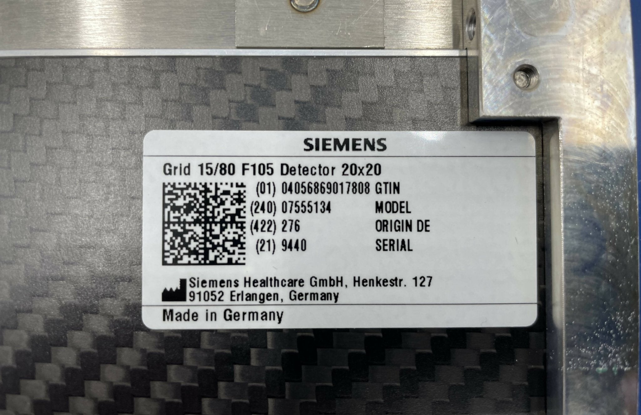 GRID 15X80 F105 DETECTOR 20X20 (7145472/7555135) SIEMENS