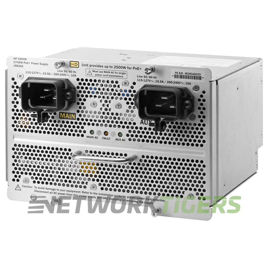 NEW HPE Aruba J9830A 5400R zl2 Series 2750W PoE+ Switch Power Supply