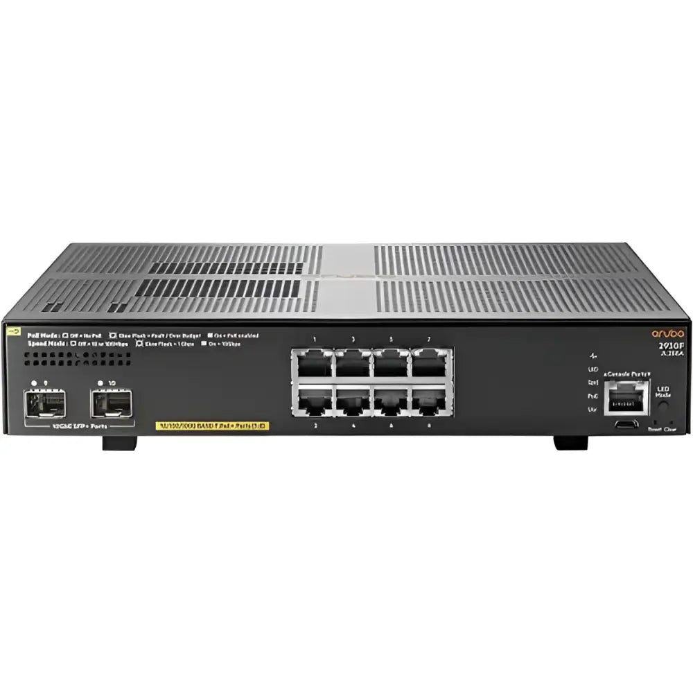 HPE Aruba 2930F 8G PoE+ 2SFP+ Layer 3 Managed Switch (JL258A#ABA) - New