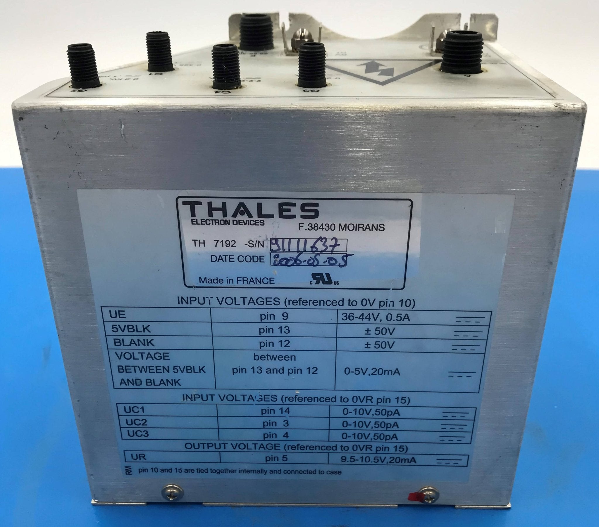 IMAGE INTESIFIER HV POWER SUPPLY (TH-7192) Thales
