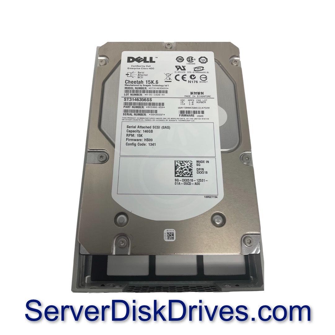 XX518 Dell 146GB 15K 3Gb/s 16MB 3.5" SAS Hard Drive ST3146356SS
