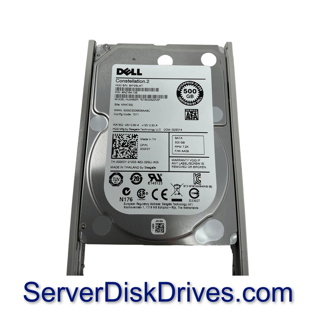 Dell 00X3Y 500gb 7.2k 6G 2.5in SATA hard drive