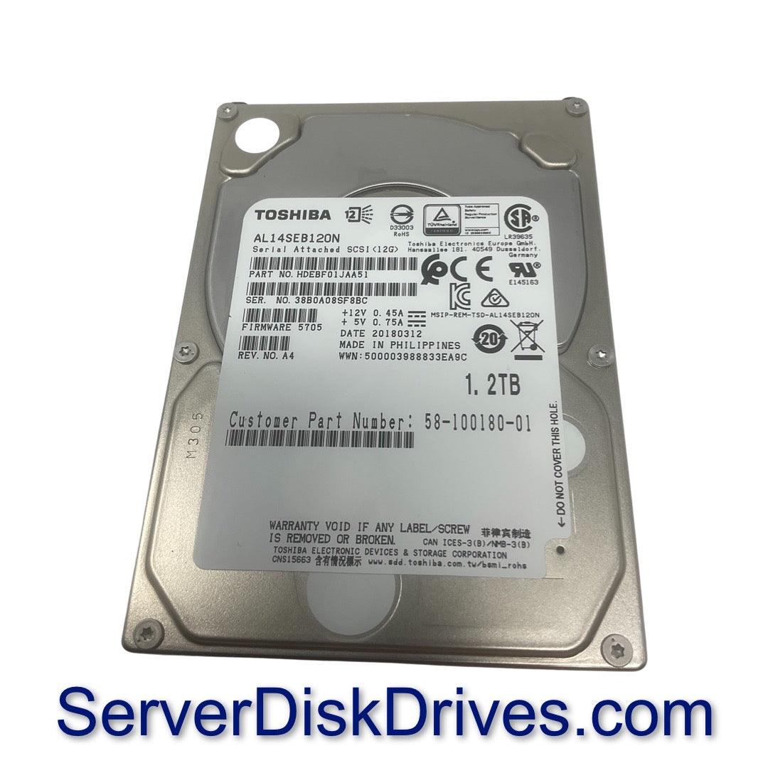 Toshiba AL14SEB120N 1.2TB 2.5" SAS 10,000 RPM 12Gbs Hard Drive