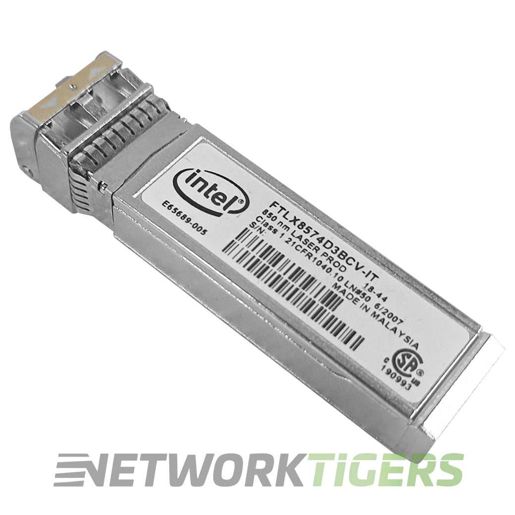 Intel FTLX8574D3BCV-IT 10GB FC 850nm MMF SFP+ Transceiver