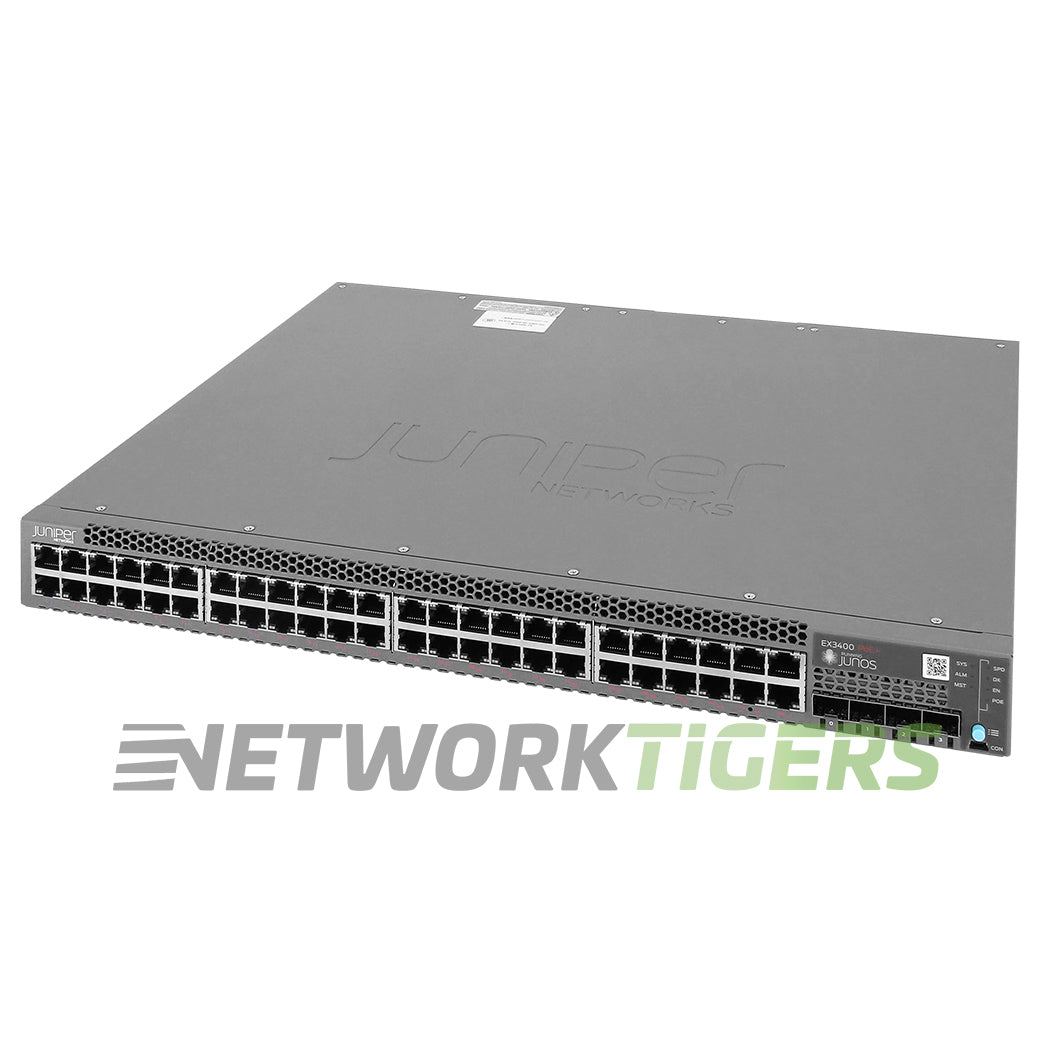 NEW Juniper EX3400-48P-TAA 48x 1GB PoE+ RJ45 4x 10GB SFP+ 2x QSFP+ (TAA) Switch