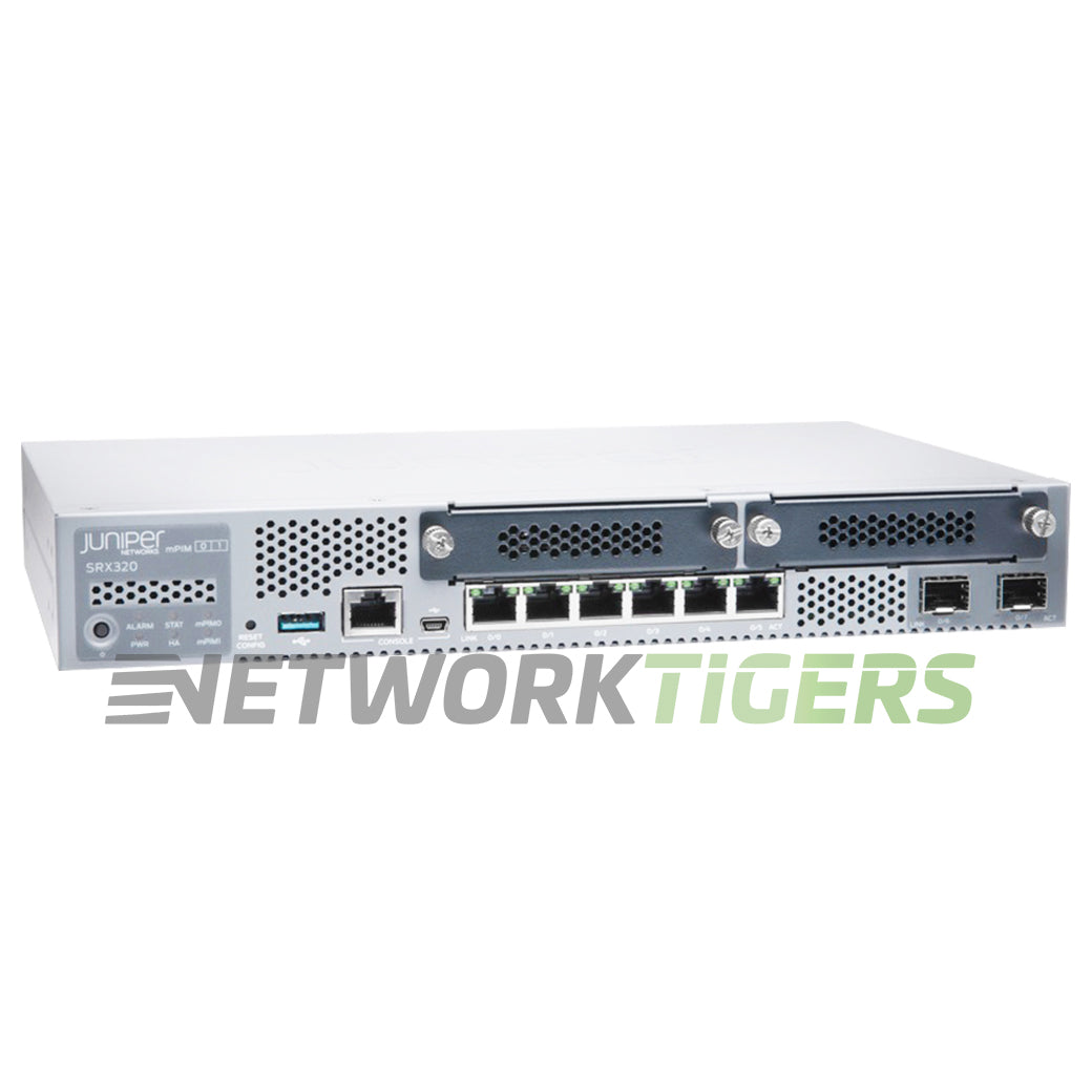 Juniper SRX320-SYS-JE 1Gbps 6x 1GB RJ45 2x 1GB SFP Gateway w/ Junos Enhanced
