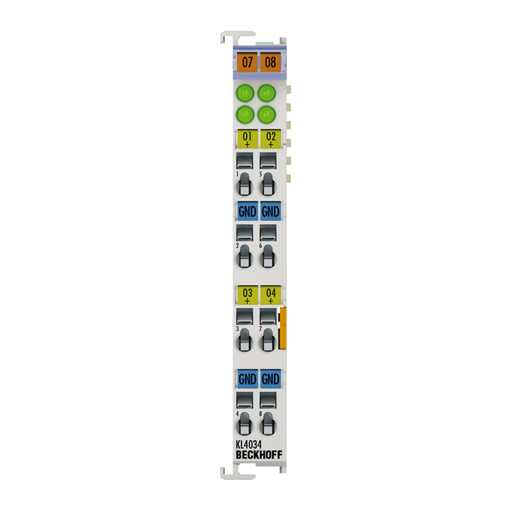 KL4034 | Beckhoff Bus Terminal 4-Channel Analog Output ±10 V