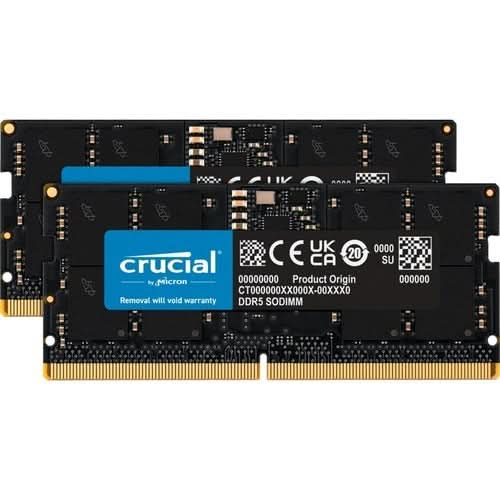 Crucial 32GB Kit (2x16GB) DDR5 4800 SODIMM For Notebook