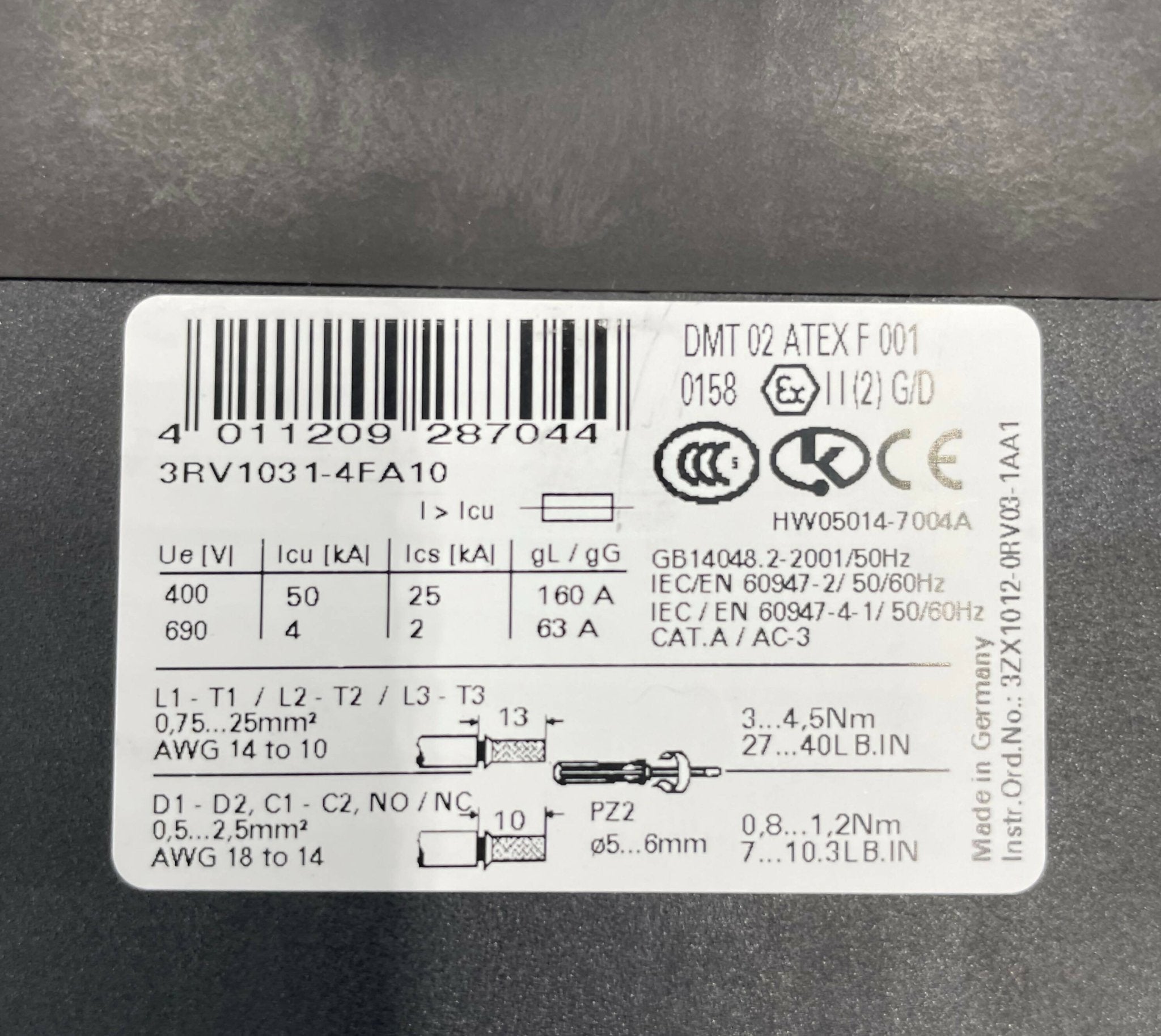 Motor Overload SWT (3RV1031-4FA10/10161683) SIEMENS