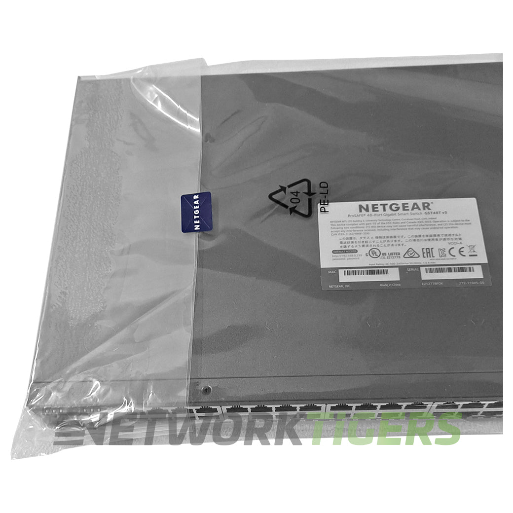NEW Netgear GS748T-500NAS v5 ProSafe Smart 48x 1GB RJ45 4x 1GB SFP Switch