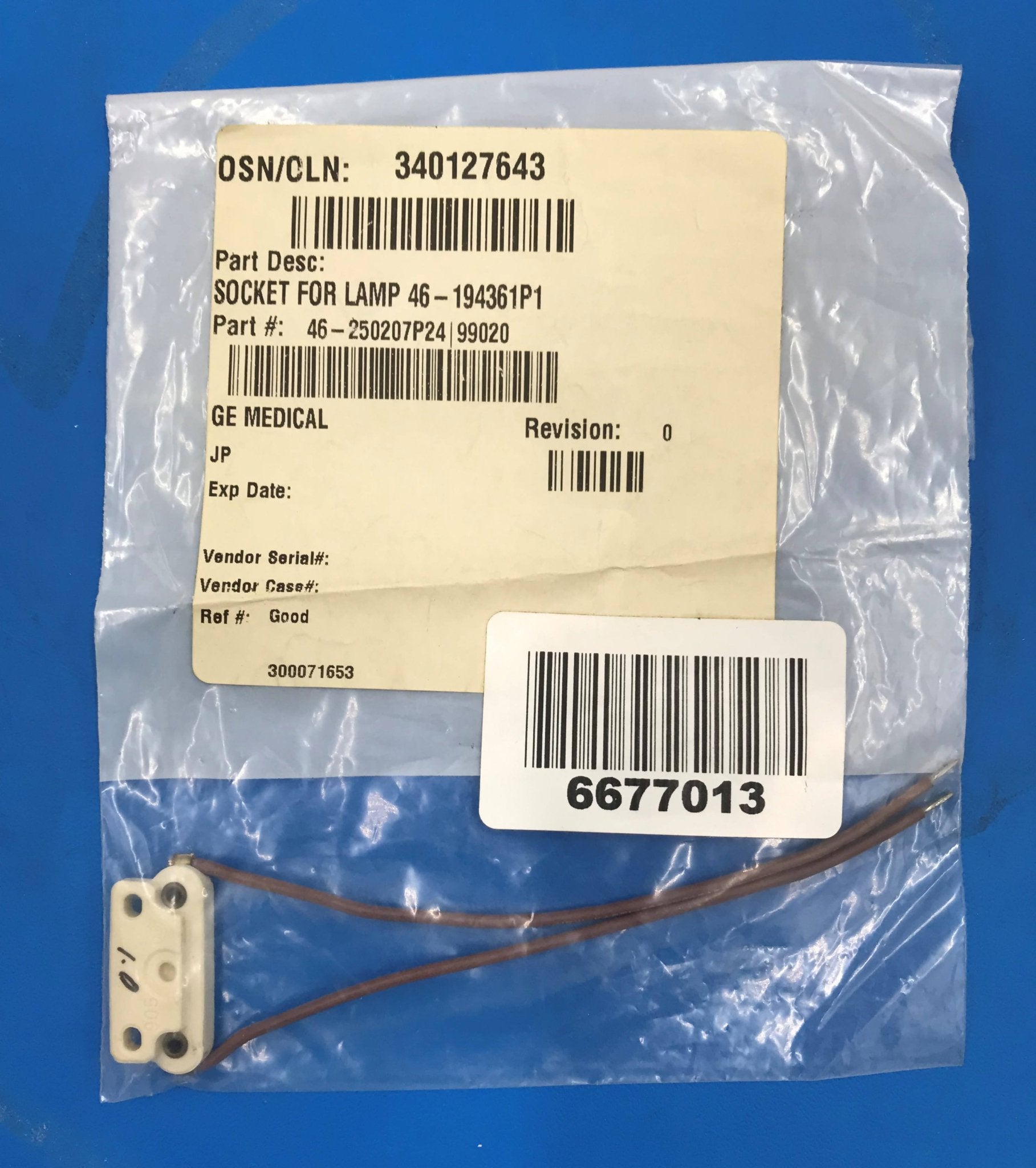 NEW Collimator Socket/Lamp (46-250207 P24) GE AMX 4