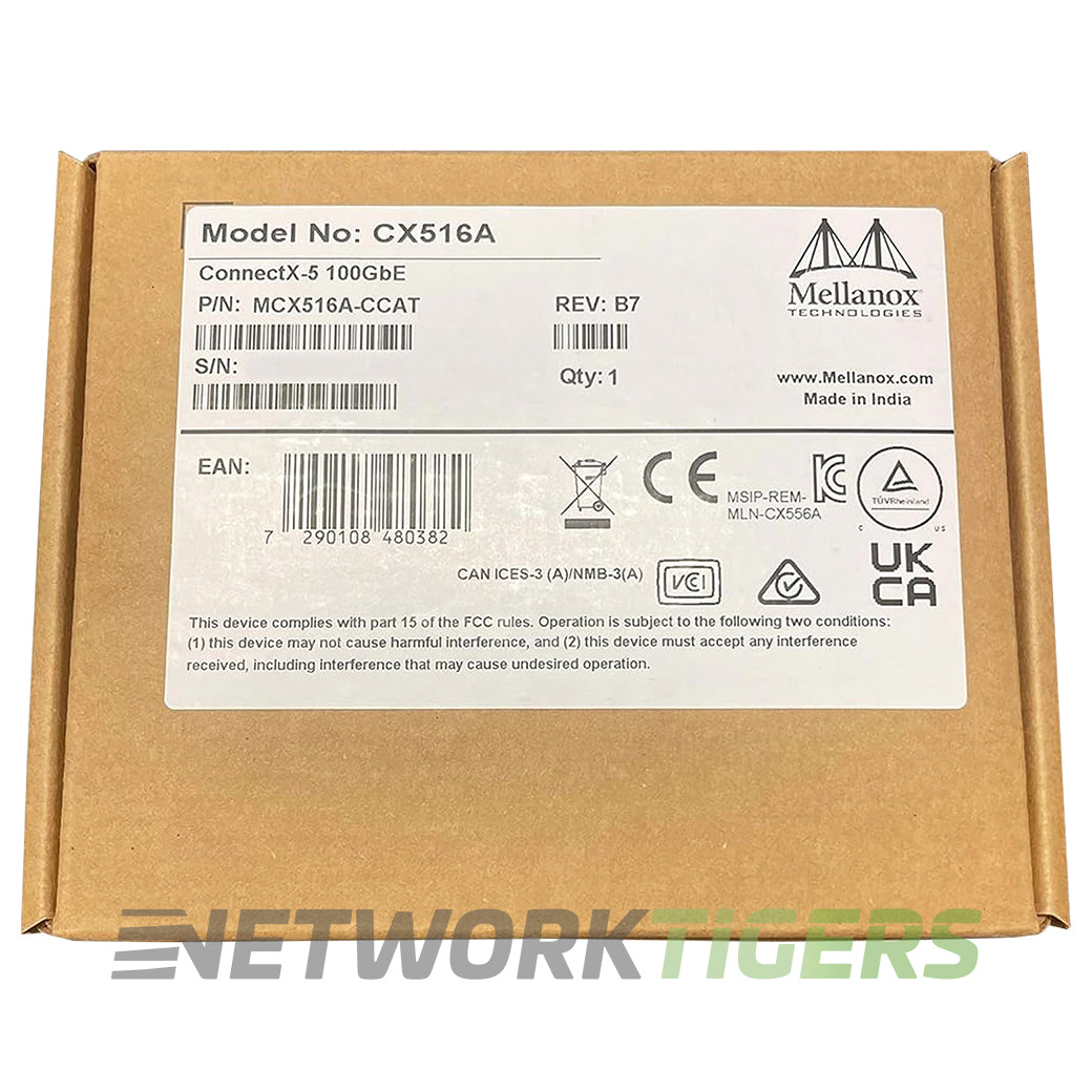 NEW nVidia Mellanox MCX516A-CCAT ConnectX-5 2x 100GB QSFP28 PCIe 3.0 x 16 NIC