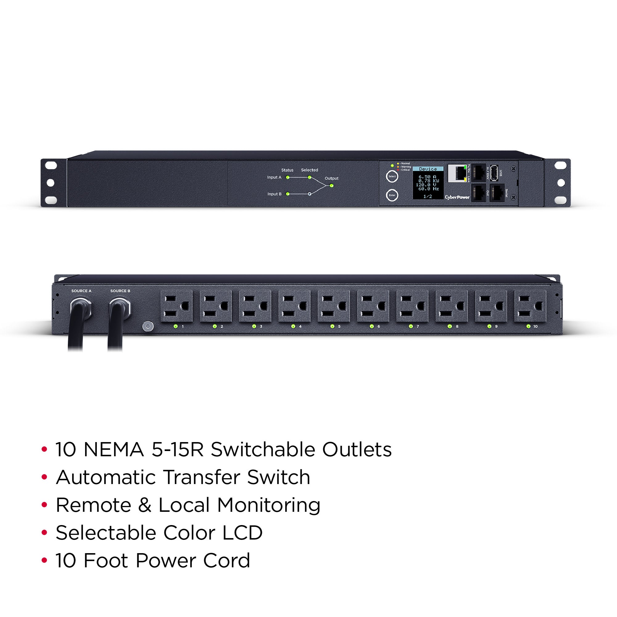CyberPower PDU44001 Switched ATS